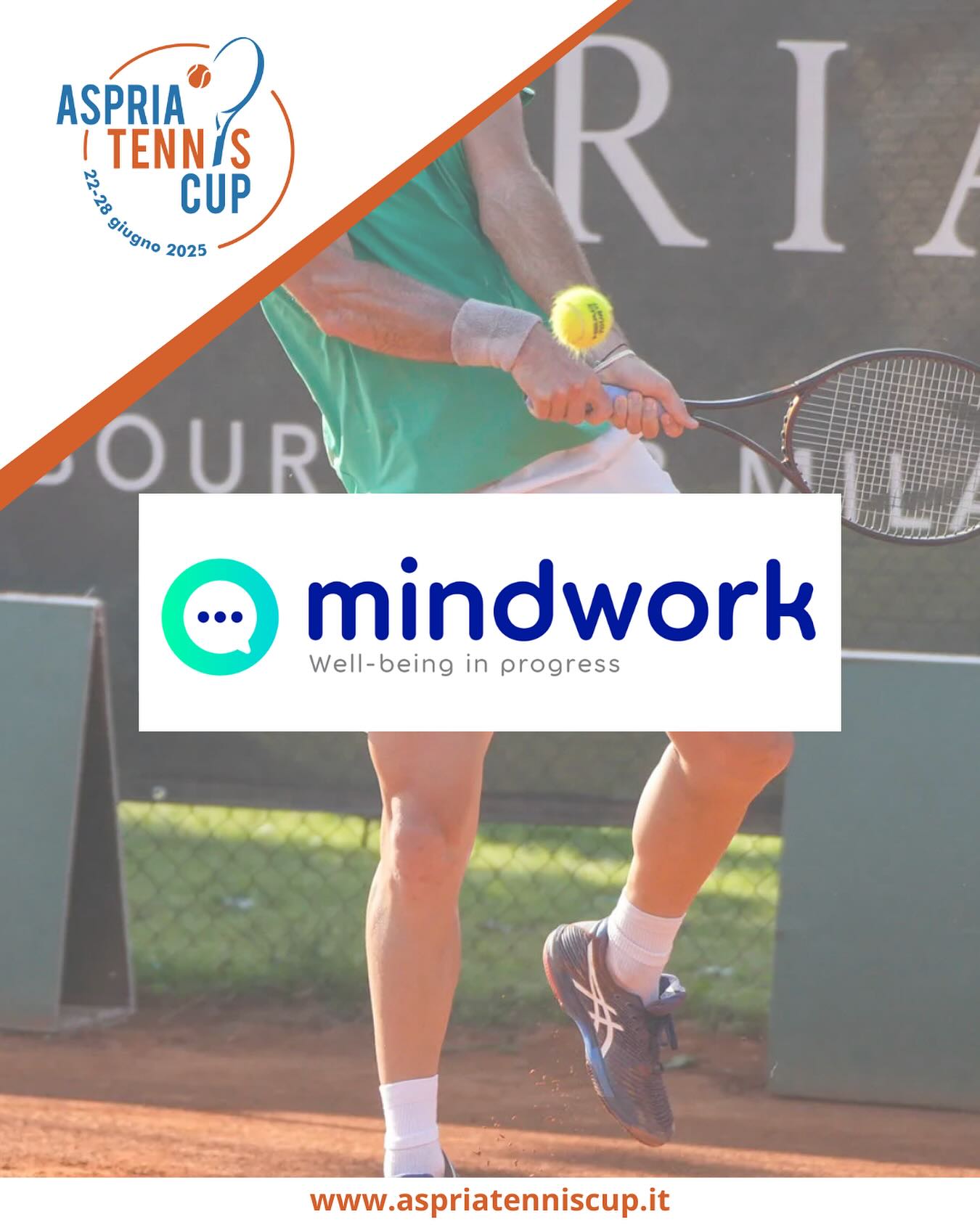 Siamo felici di annunciare la presenza di @mindwork.it tra gli sponsor dell’edizione 2025 dell’Aspria Tennis Cup – Trofeo BCS: una società benefit che promuove il benessere psicologico nelle organizzazioni e sostiene l’importanza dell’equilibrio, anche in campo.
Concentrarsi, gestire la pressione, affrontare la sfida: nello sport come nel lavoro.

Dal 22 al 28 giugno, al fianco del grande tennis internazionale. 🎾

#aspriatenniscup